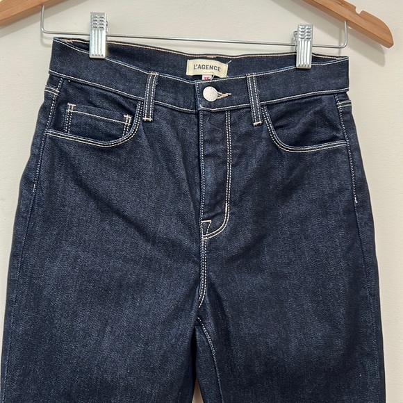 L’Agence Jeans Women’s Sise 25 Blue Monique High Rise Skinny Stretch - Picture 4 of 15